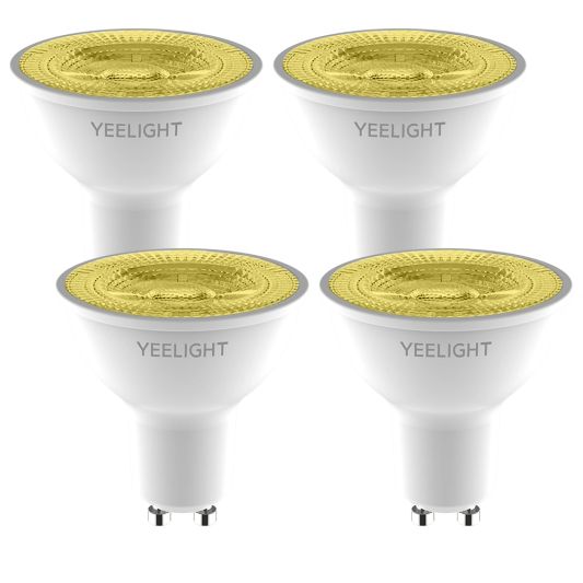 Yeelight slimme led spots - GU10 fitting - Warm Witte lichtkleur - Set van 4