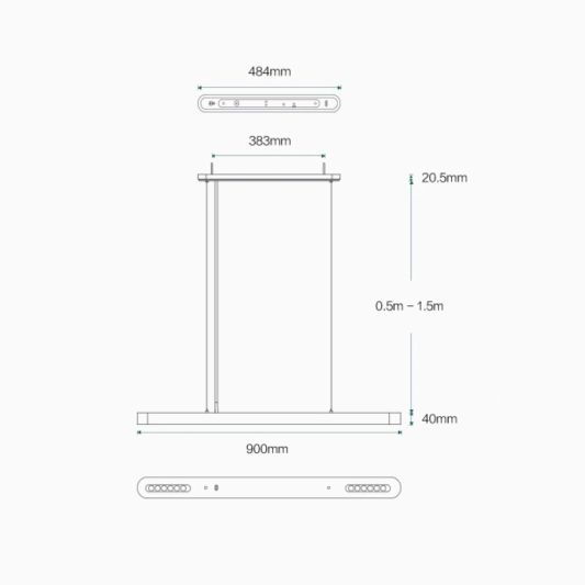 Yeelight slimme plafondlamp 33W - Dual White - Pendule model