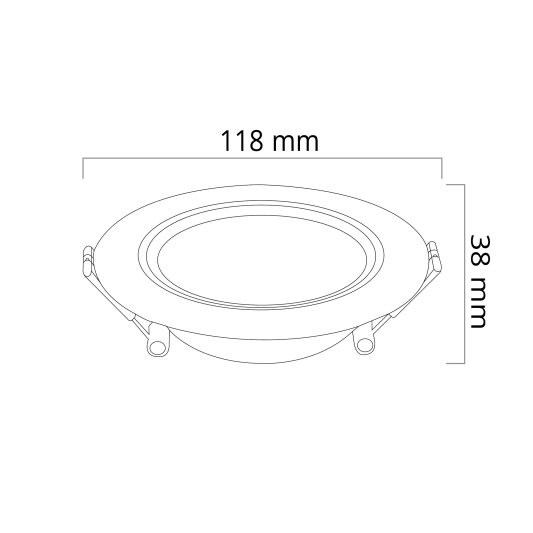 Zigbee downlight RGBWW inbouwspot - 6 Watt