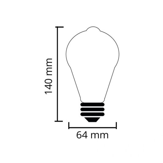 Zigbee E27 spiraal filament lamp Dual White ST64 amberkleurig - voordeelset van 6