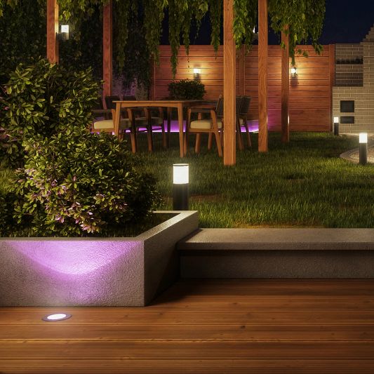 Zigbee inbouw grondspot voor buiten 6W - Alle kleuren en wittinten - Rond