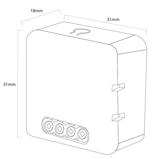 Zigbee inbouwschakelaar 1 gang - Set van 2