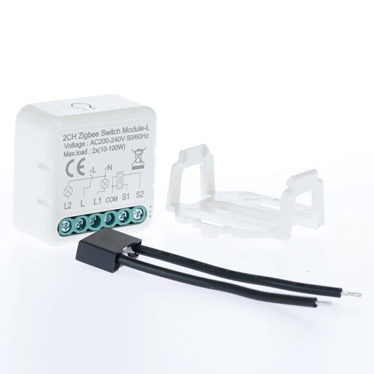 Zigbee inbouwschakelaar 2 gang - Set van 6