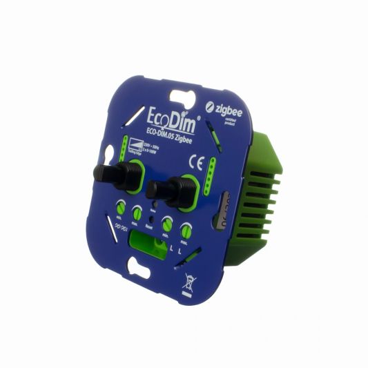 Zigbee led dimmer Duo van EcoDim - 0-100W fase afsnijding - Geschikt voor 2 groepen
