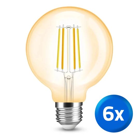 Zigbee LED filament lamp Dual White 7W E27 fitting amberkleurig - Voordeelset van 6