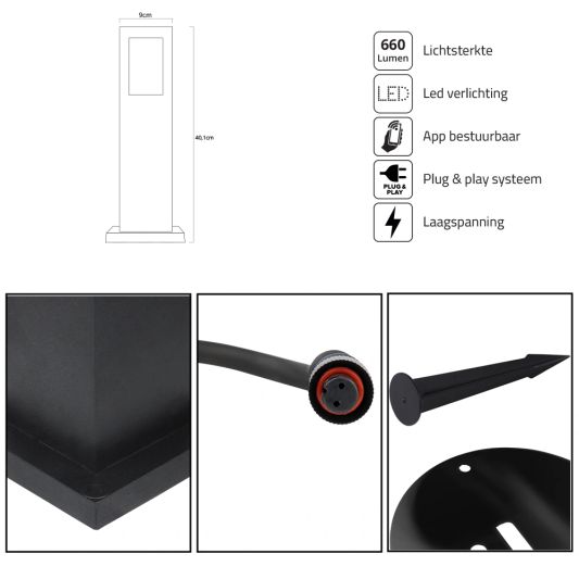Zigbee sokkel lamp voor buiten 9W - Alle kleuren en wittinten - Recht