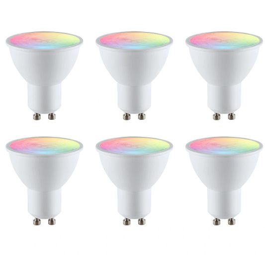 Zigbee spot RGBWW GU10 fitting - 5 Watt - Voordeelset van 6