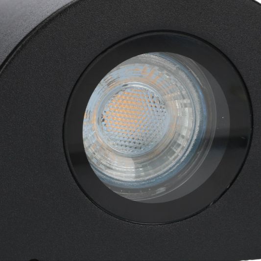 Zwarte up down wandlamp voor buiten met Zigbee GU10 spots - Kegel vorm