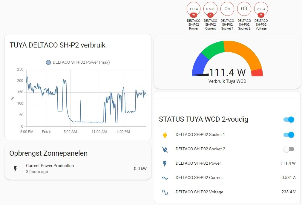 Slimme stekker - dubbel - Met energiemeting